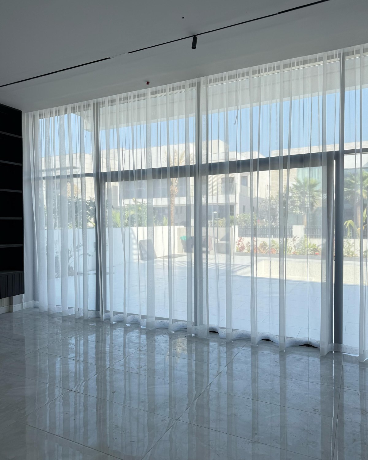 Custom modular sofa detail in a completed Dubai project